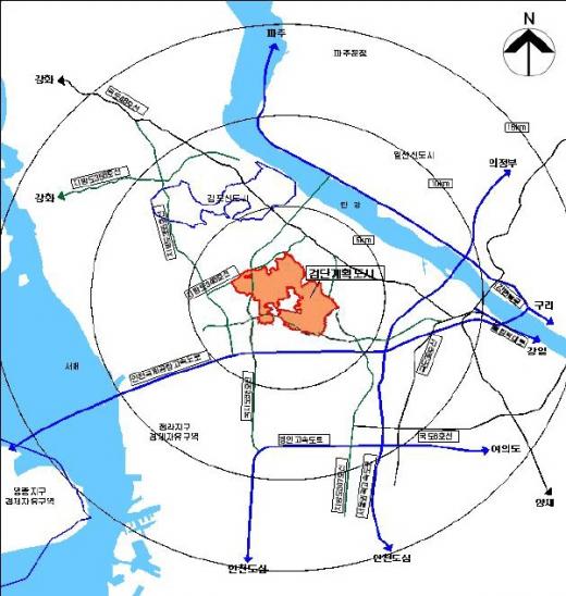 ▲인천 검단신도시 위치도