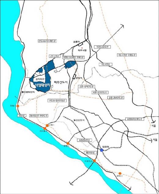 ▲파주신도시 위치도