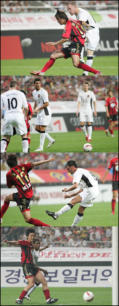 FC서울과의 친선경기에서 맨유는 전반 5분 호날두의 골을 시작으로 이글스, 루니, 에브라가 한골씩 기록하며 4:0 대승을 거뒀다.