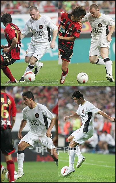 '매직 맨유의 환상쇼'
1골 1도움을 기록하며 MVP된 호날두와 루니가 환상적인 플레이를 선보이고 있다.