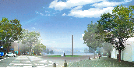 ↑ '디자인서울 거리'로 조성된 대학로 모습