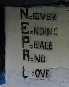 ↑안나푸르나베이스캠프
가는 길의 그래피티.