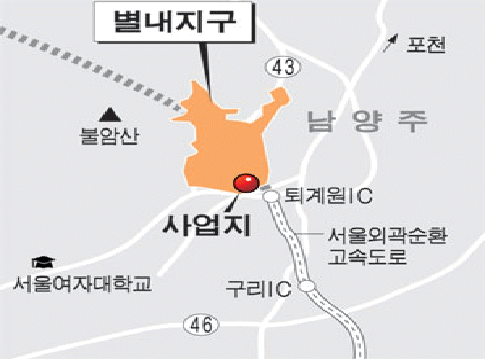 ↑ 별내지구 위치도