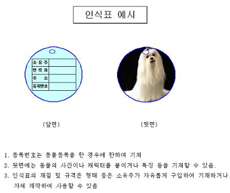 ↑ 인식표 예시