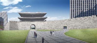 ↑숭례문 복구 가상 조감도(문화재청)