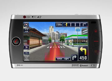 ▲팅크웨어의 리얼3D 내비게이션 '아이나비K2'