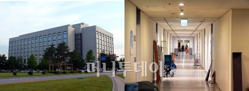 ▲의원회관 전경(왼쪽)과 내부 모습