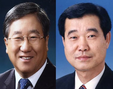 ▲왼쪽부터 권오형 공인회계사 회장 당선자, 민만기 부회장 당선자