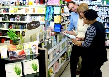 ↑미국 시애틀 지역 월그린스 매장의 더페이스샵 세일즈 존