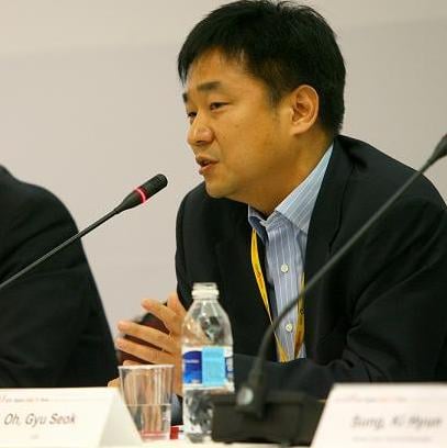 ▲오픈세션에서 논의 중인 오규석 씨앤앰 대표