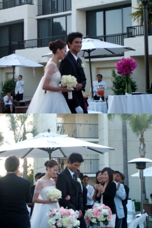 ↑혜 박이 공개한 지난달 31일 웨딩사진(출처=박혜림 미니홈피)