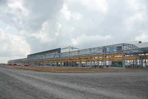 ↑ 포스코가 베트남에 건설중인 냉연공장 전경.