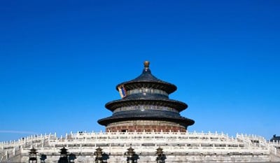 ↑티엔탄의 본래 모습. 상단부 첨탑이 보인다.