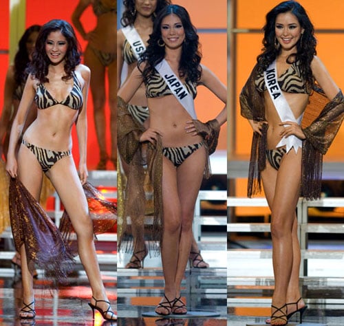 ↑2007 미스유니버스에 참가해 4위에 오른 2006 미스코리아 진 이하늬(맨 오른쪽). <사진출처=미스유니버스 홈페이지>