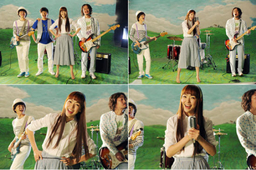 ▲가수 자우림의 '하하하송' UCC 캡쳐사진. 출처: 삼성 홈페이지.