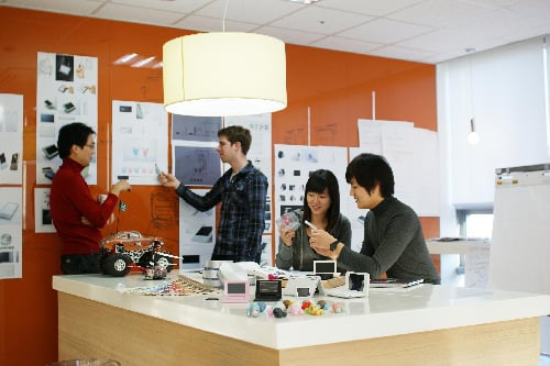 ↑아이리버 디자인실.