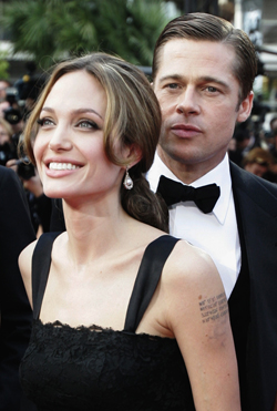 ↑안젤리나 졸리와 브래드 피트 부부 
ⓒ중앙일보