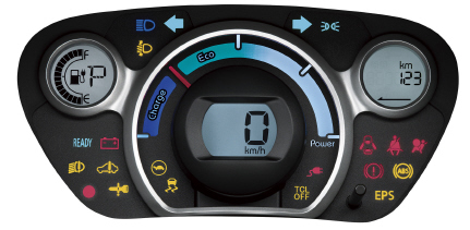 ↑미쓰비시 전기차 '아이마브' 계기판