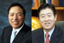 ↑ 이윤우 부회장과 최지성 사장(오른쪽)