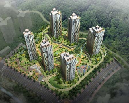 ↑삼성물산 '광교 래미안' 조감도