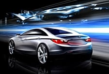 ↑현대차가 공식 공개한 'YF' 랜더링