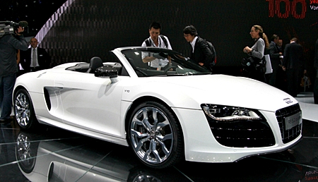 ↑아우디 'R8 스파이더'