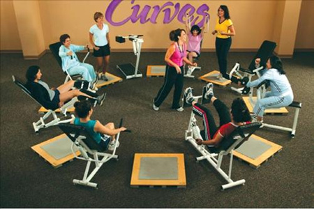 ↑ 여성전용 피트니스 클럽 '커브스(Curves)'.