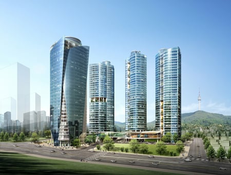 ↑ 동부건설의 용산구 동자동 '센트레빌 아스테리움 서울'