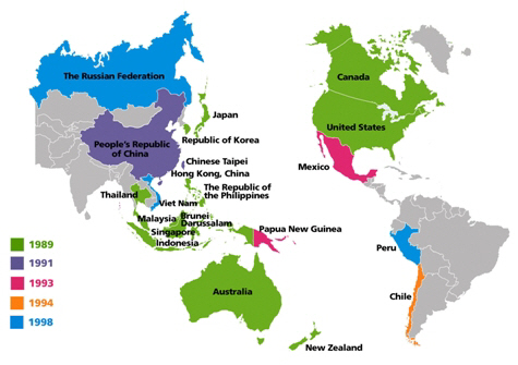 ▲APEC 회원국, 연도는 가입한 해ⓒ뉴질랜드 재무부