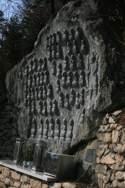 ▲금전사의 마애불살 모습