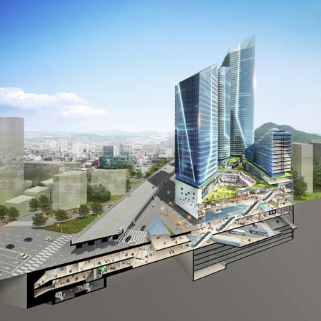 ↑ 사당역 복합환승센터 단면 투시도 ⓒ서울메트로