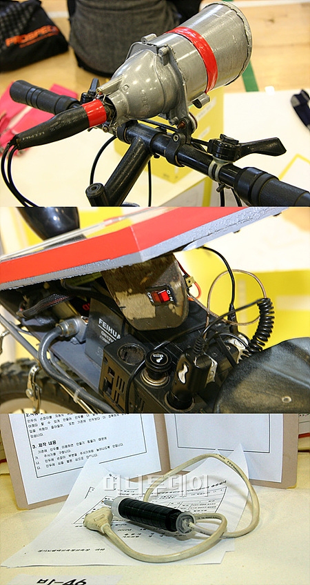 ↑천안함 침몰 사건 미귀환 장병 이창기 원사의 아들 산군이 출품한 발명품