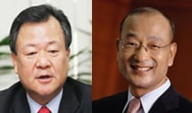 ↑현대건설 김중겸 사장(좌)과 삼성물산 정연주 사장