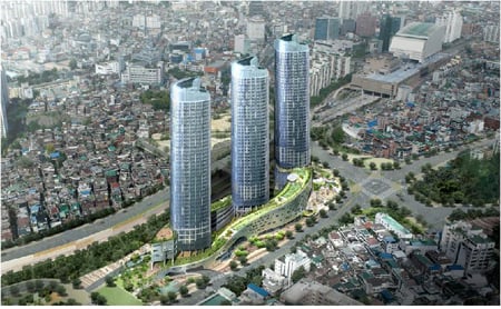 ↑ 성동구 행당지구 주거복합시설 조감도 ⓒ서울시