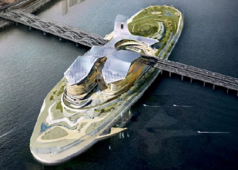 2014년 완공 예정인 한강예술섬 조감도