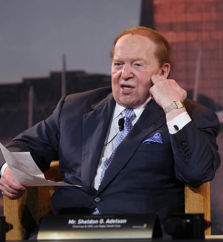 ↑ 셀던 아델슨 샌즈그룹 회장