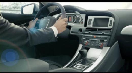 ↑아우디 A6 실내 사진 (알페온 광고 캡쳐사진)