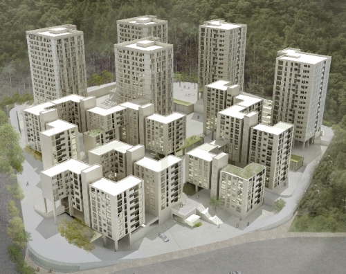 ↑특별건축구역으로 지정된 서울강남 보금자리주택지구 A-4블록