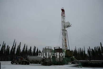 ▲레드 어스 광구의 시추작업 현장