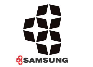 ↑ 1980년대말 사용된 삼성의 세번째 로고.