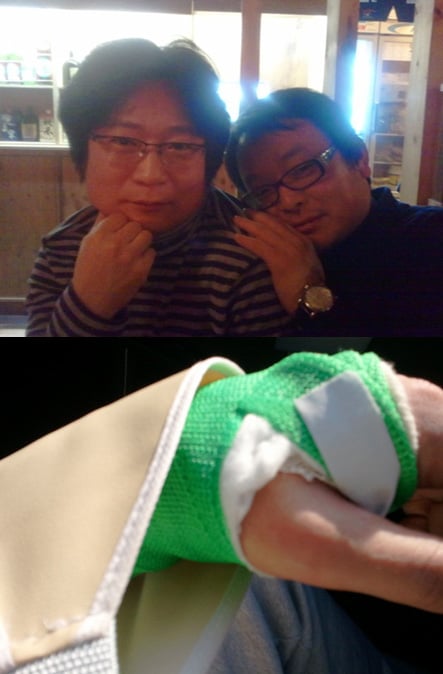 ↑강성필이 트위터에 올린 21일, 26일자 사진