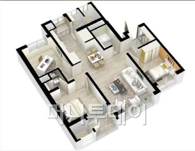 ↑김포 한강신도시 '반도유보라2차' 59㎡ 실내