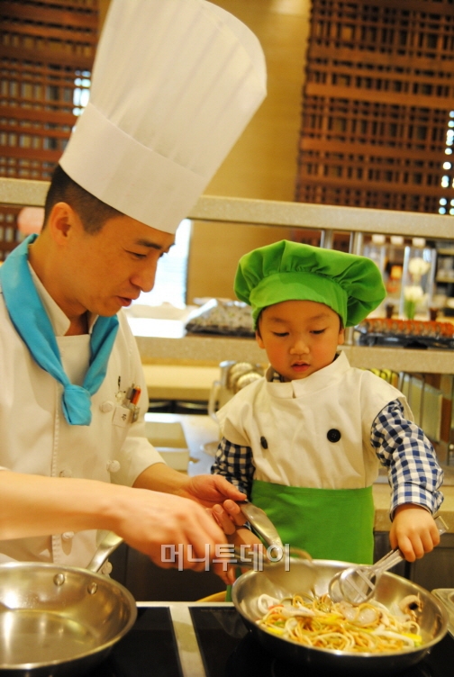 ▲서울팔래스호텔 즉석 스파게티 체험 이벤트