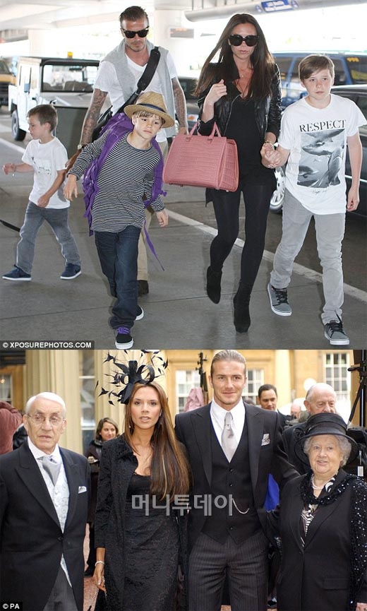 ⓒ데일리메일, 텔레그래프 (예식에 참석할 것으로 알려진 베컴부부와 아이들)