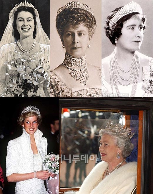 티아라 쓴 왕실 여인들. 사진 데일리메일, 텔레그래프