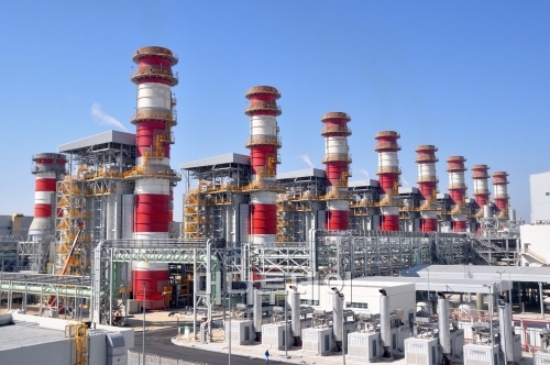 ↑현대건설이 준공한 카타르 라스라판 복합화력발전소 전경