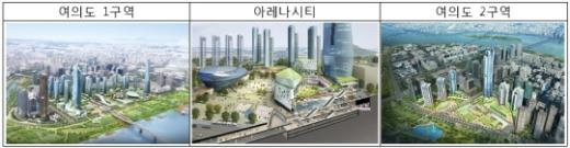 ↑서울 영등포구 여의도 전략정비구역 조감도.