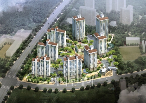 ↑인천 영종하늘도시 A5블록 국민임대아파트 조감도