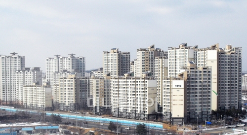 ↑천안 청수지구 한양 수자인 전경