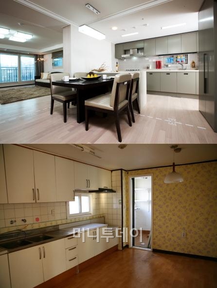 ↑'도곡 쌍용 예가' 리모델링 전후.